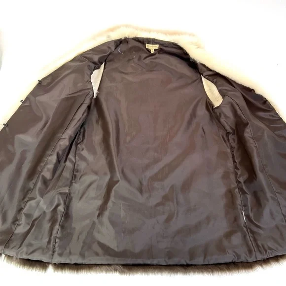 Democracy faux fur two tone warm winter vest sleeveless jacket coat - Picture 2 of 8